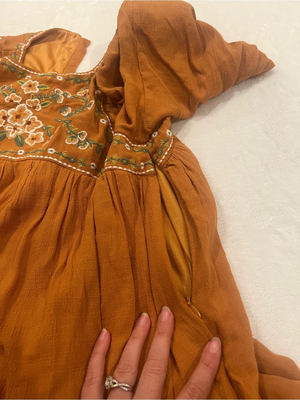 In Loom Boho Embroidered Tiered Mini Dress - Size medium - Picture 4 of 10